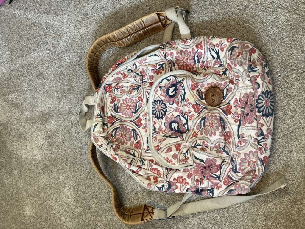 Boho Bohemian Backpack Flower Book Bag Floral Pink