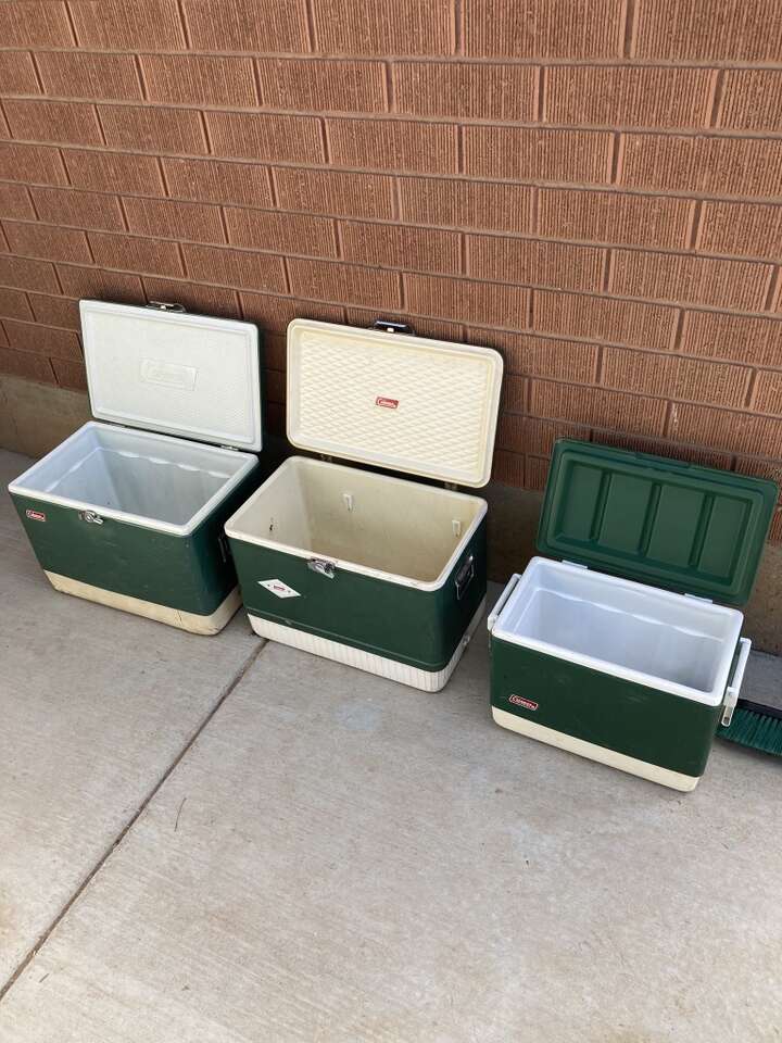 VTG Metal COLEMAN Cooler Ice Chest Camping