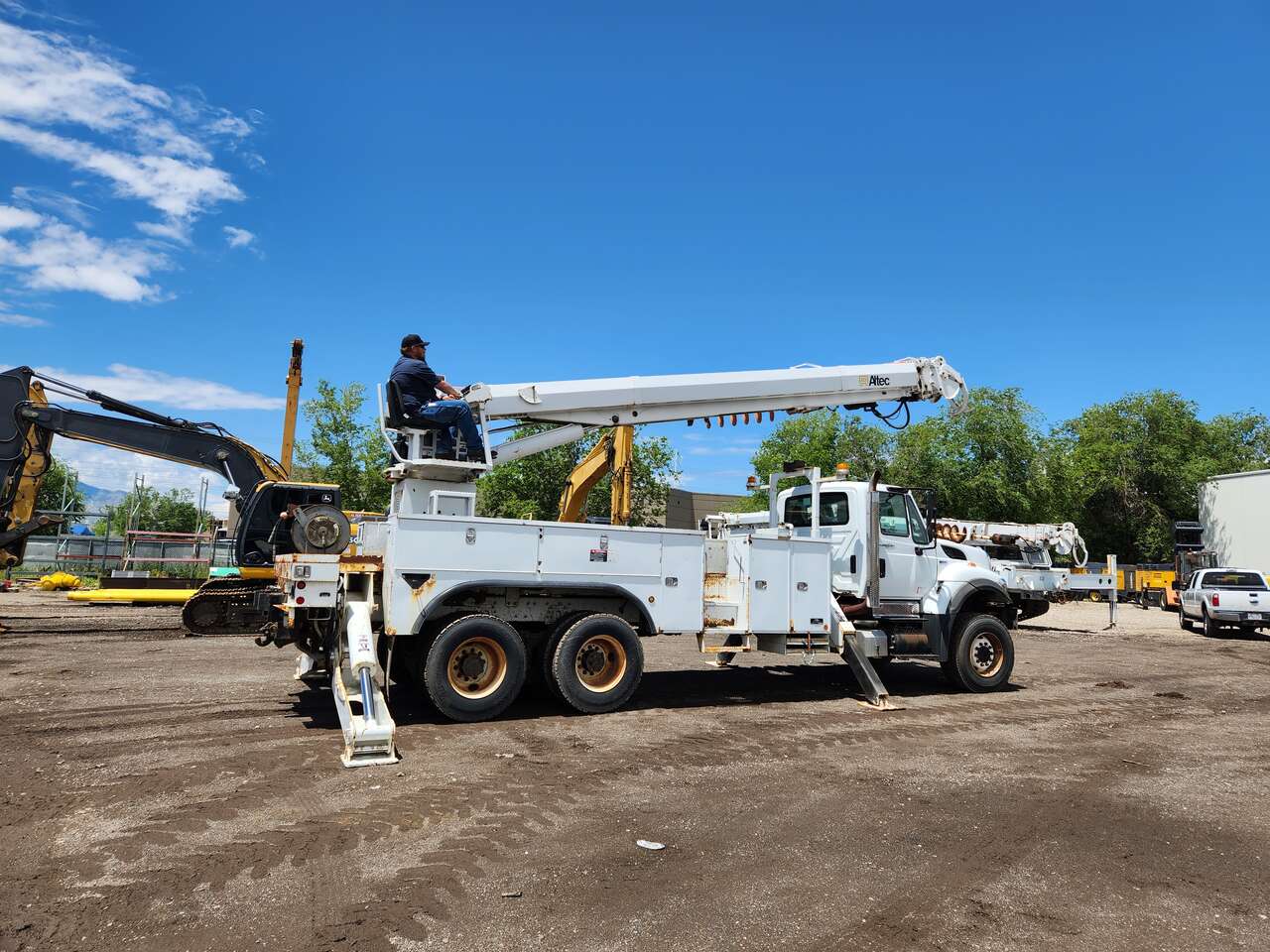 2012 International 7400 6x6 Altec D4065 Digger Derrick Truck