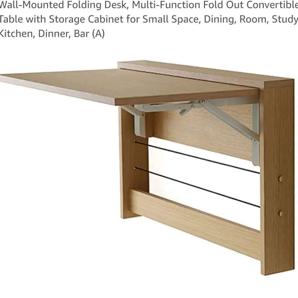 Wall-Mounted Folding Desk / table with storage