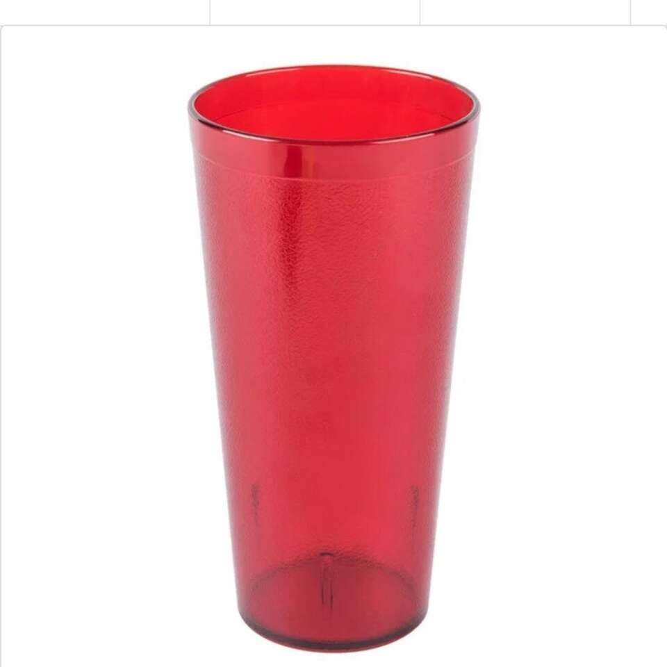 Stackable 24 oz. Ruby SAN Plastic Tumbler - 72/Cas