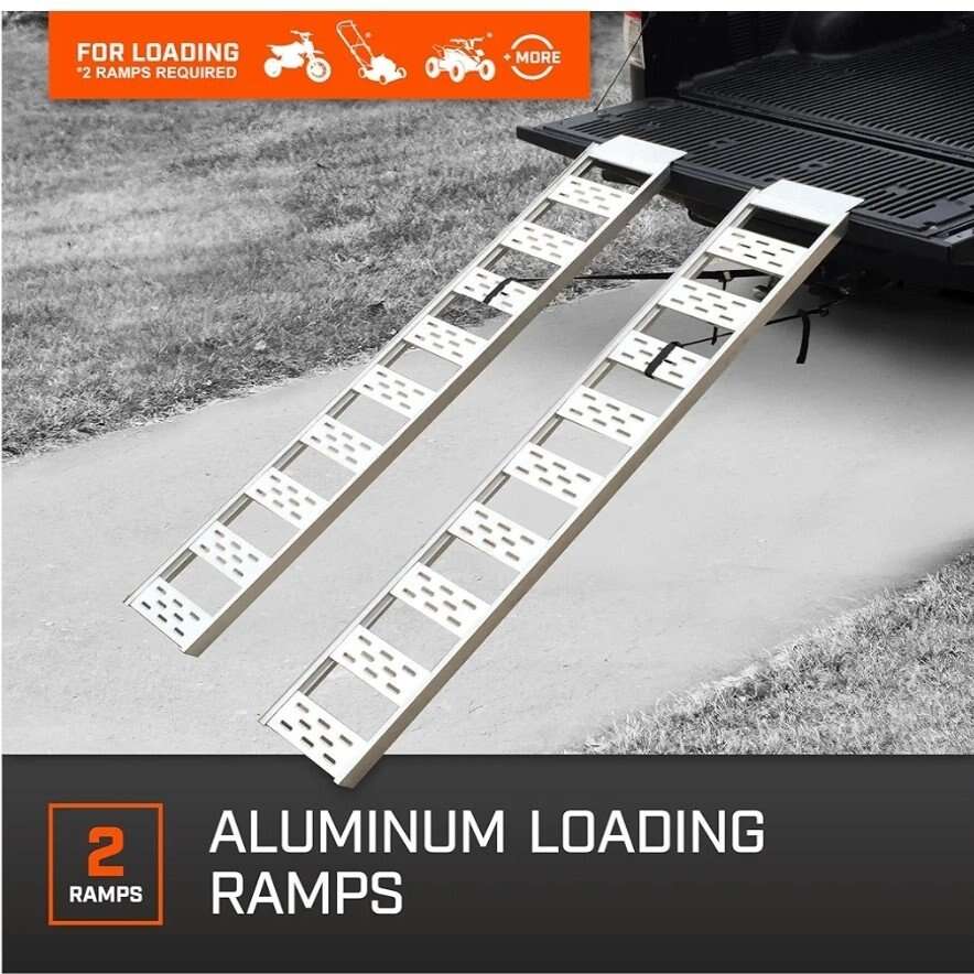 CARGOSMART Aluminum Straight Fixed Ramp with Tread