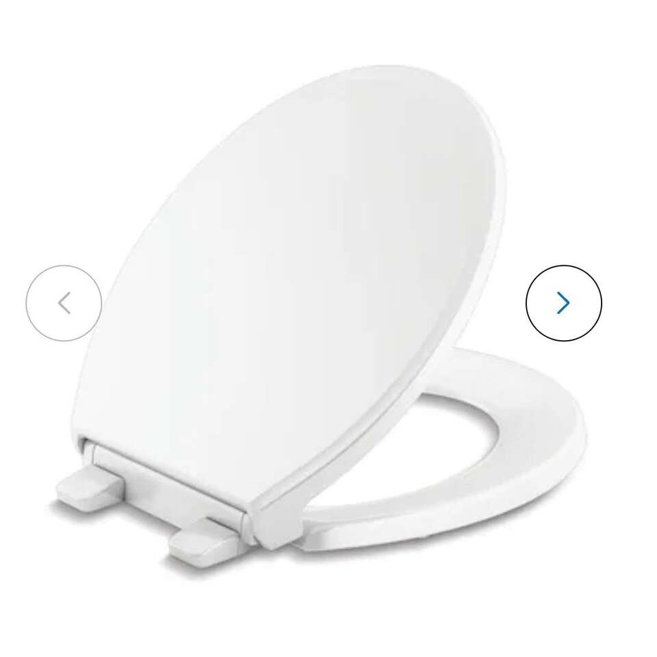 KOHLER Plastic White Round Soft Close Toilet seat