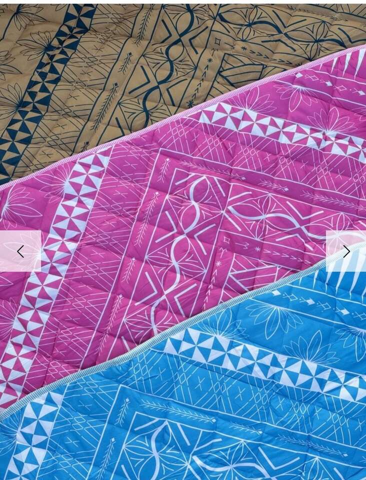 Pasefika Playmat available in brown and blue