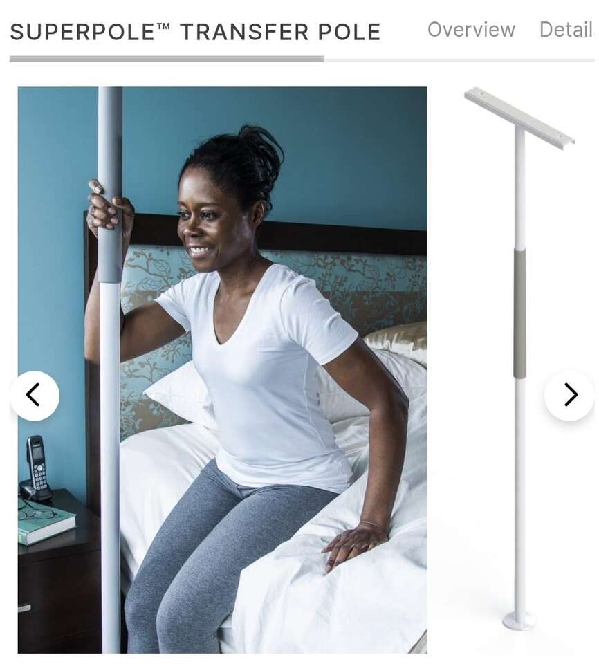 HealthCraft 99-in White Floor-mounted Grab Bar (300-lb Weight Capacity)