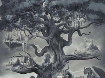 Yggdrasil Norse World Tree metal art Large 18.9 x