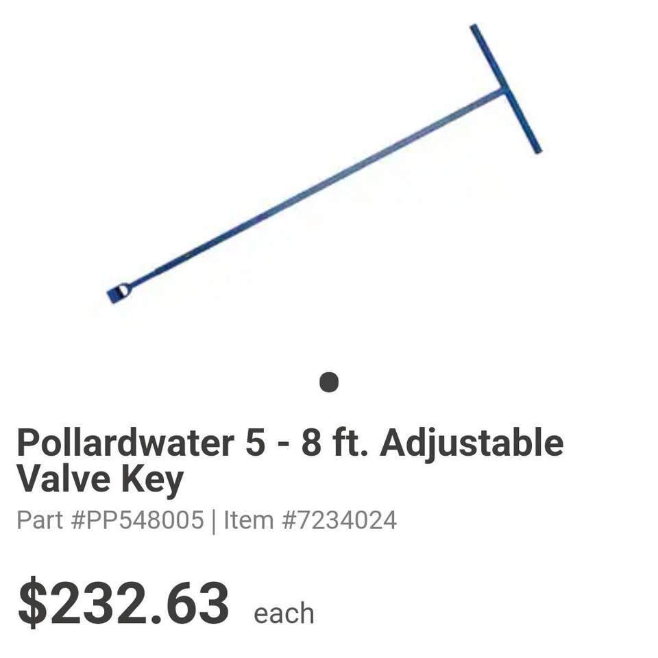 Pollardwater 5 - 8 ft. Adjustable Water Valve Key