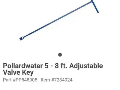 Pollardwater 5 - 8 ft. Adjustable Water Valve Key