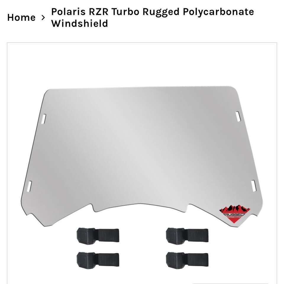 Polaris RZR Turbo Rugged Polycarbonate Windshield