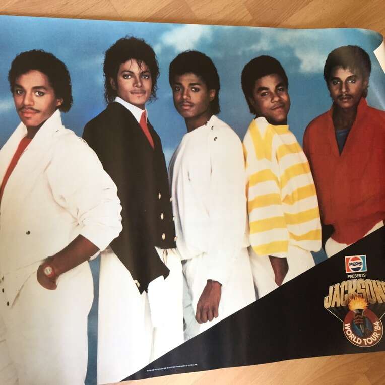 Michael Jackson 5 1984 World Tour Pepsi Poster