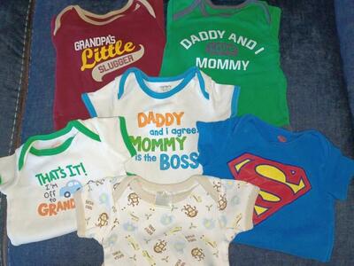 Newborn Onesie 6 pc Lot