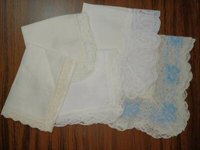Lace Trim Handkerchiefs 5/$10
