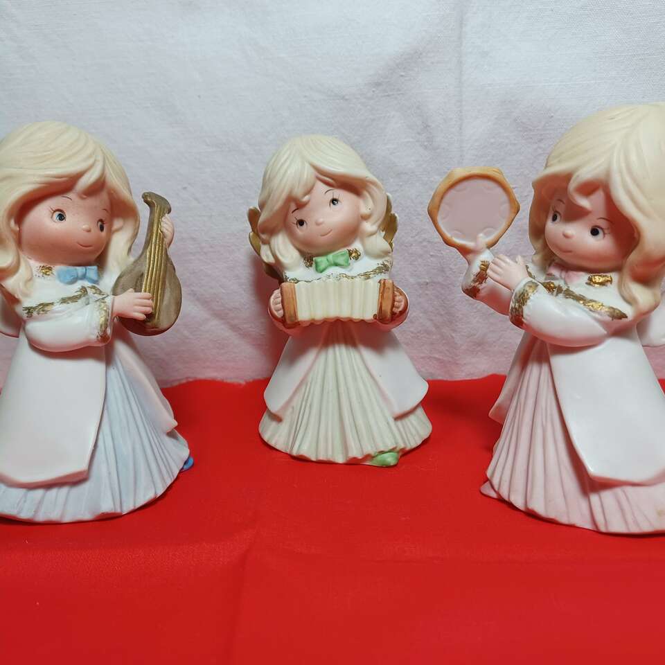 Set of 3 Homco Musical Angel