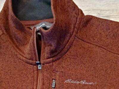 Eddie Bauer Rust color men fleece
