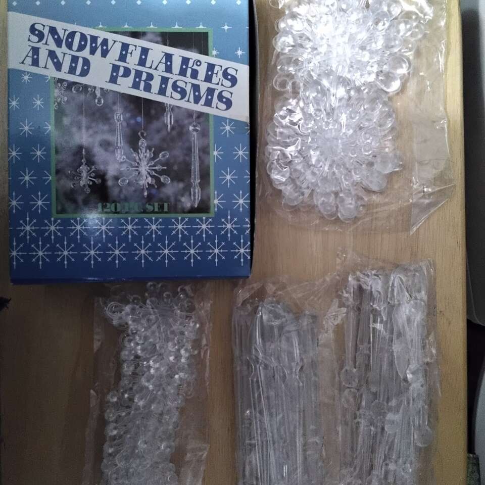 Vintage Box of Snowflakes and Prisms