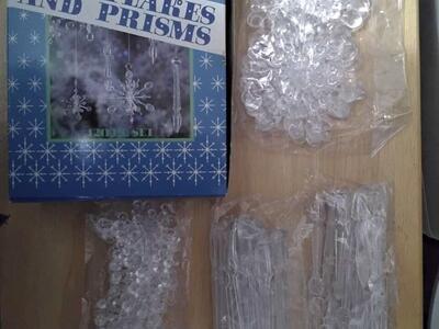 Vintage Box of Snowflakes and Prisms