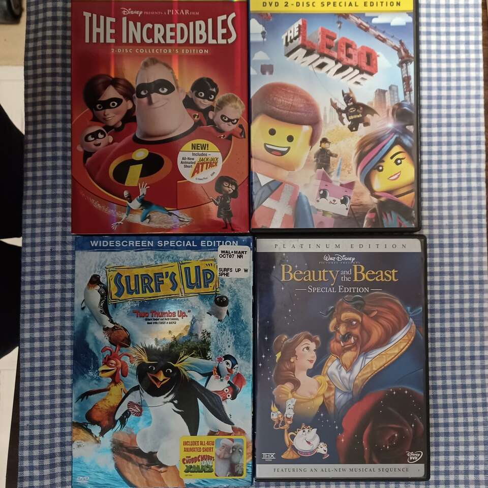 4 Assorted Kids Movies