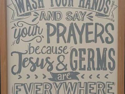 Wash Your Hands Wall Plaque