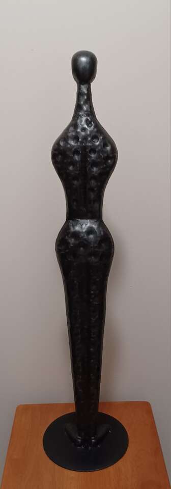 Vintage Mid-Century Metal Sculpture 34inch Tall