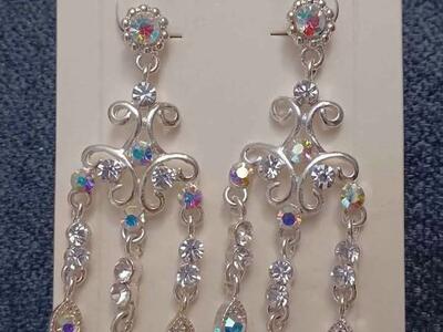Iridescent Chandelier Earrings