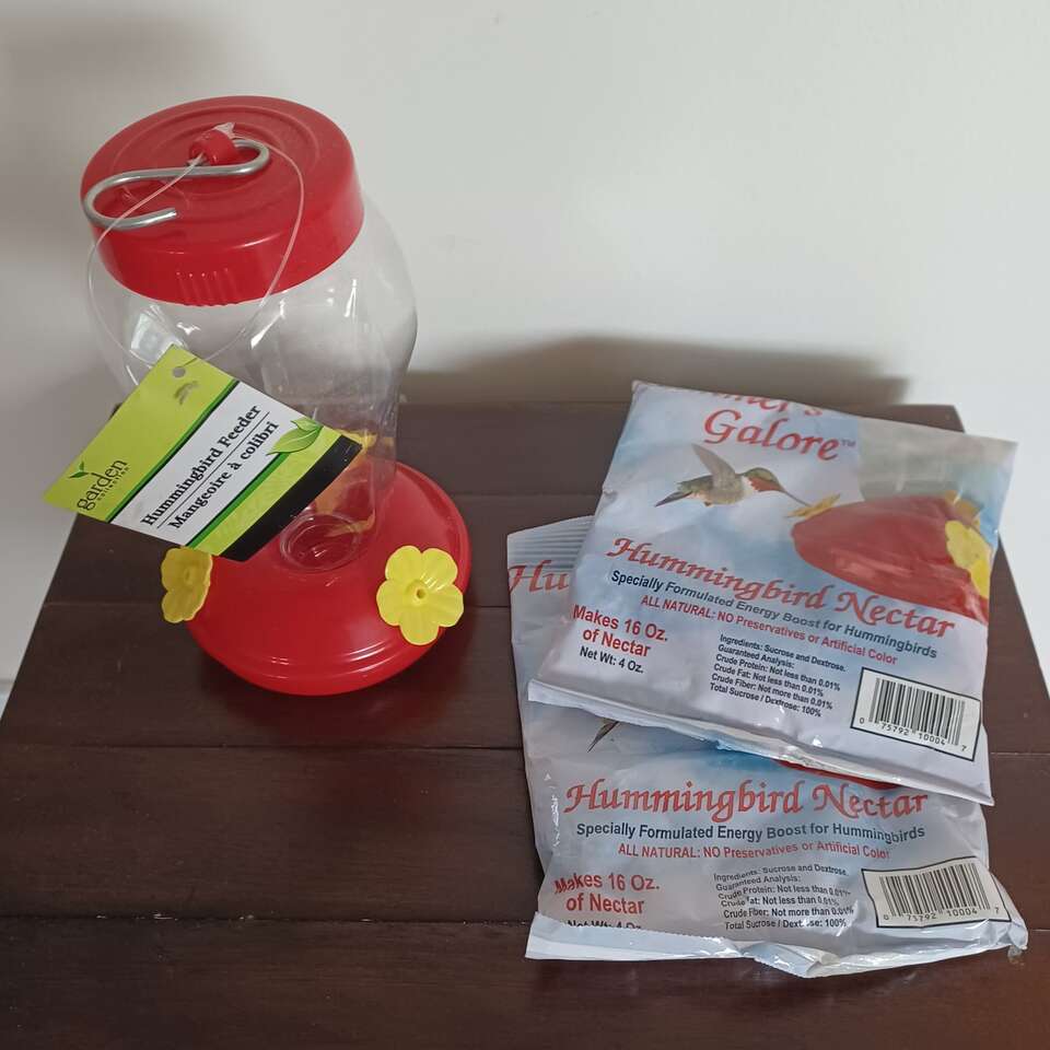 Hummingbird Feeder and Nectar