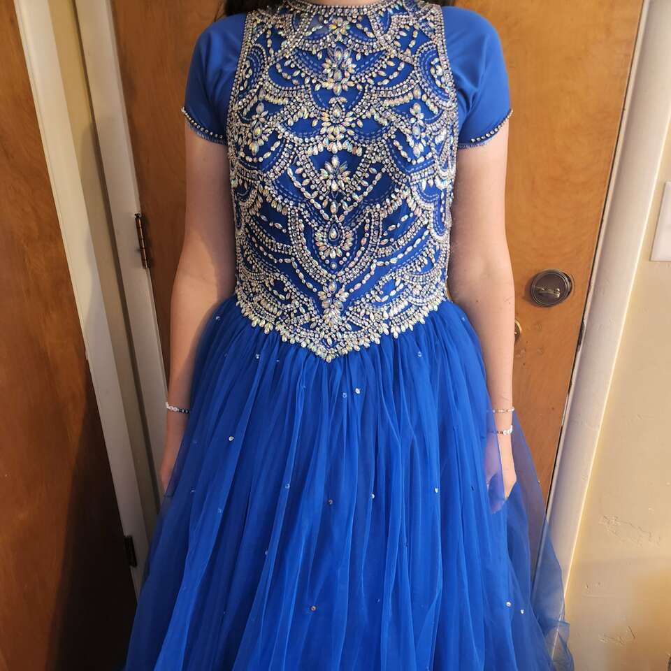 Great Condition Used Blue Prom Dress