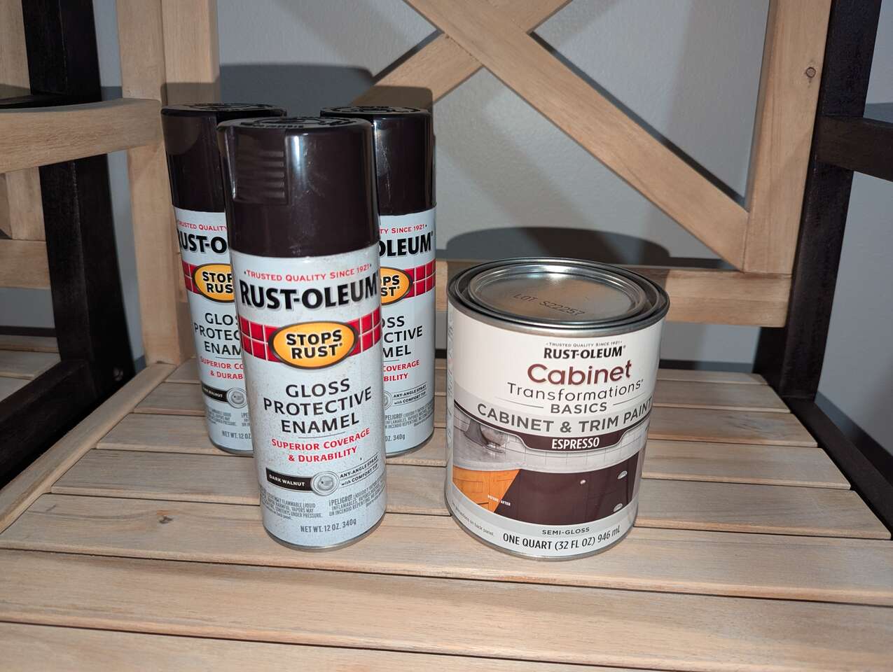 Rustoleum Cabinet & Trim Paint Espresso Quart - New