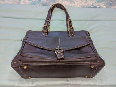 Heritage Brown Leather Laptop Womans Purse Bag Case - New