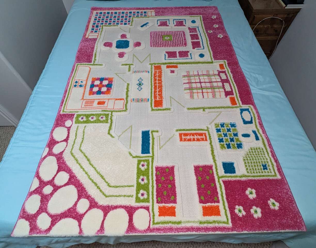 IVI 3D Play Carpet Playhouse Pink 39" x 59" - New
