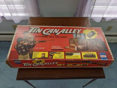 Ideal 1976 Tin Can Alley Electronic Rifle & Target Game - Original Owner