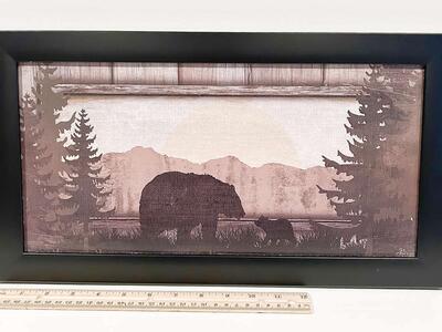 Bear with Cub Wildlife Framed Art Print Wall Décor Picture 11x19