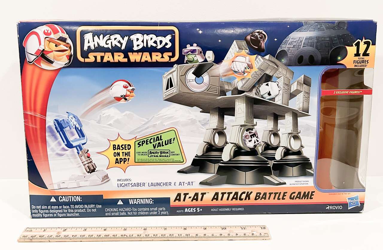 Star Wars Angry Birds AT-AT 2012 Attack Battle Game Hasbro - USED - Complete