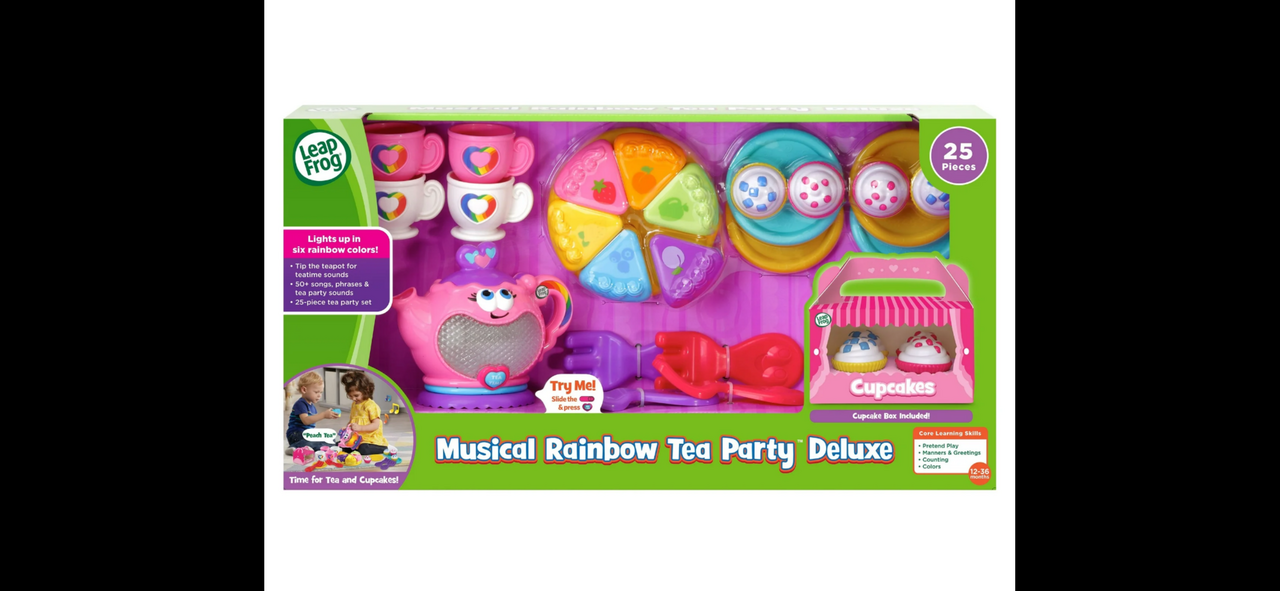 LeapFrog Musical Rainbow Tea Party Deluxe Tea Set Brand New