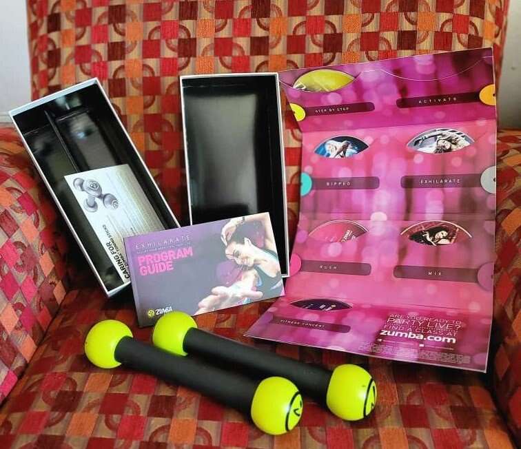 Zumba Fitness Exhilarate DVDs toning sticks