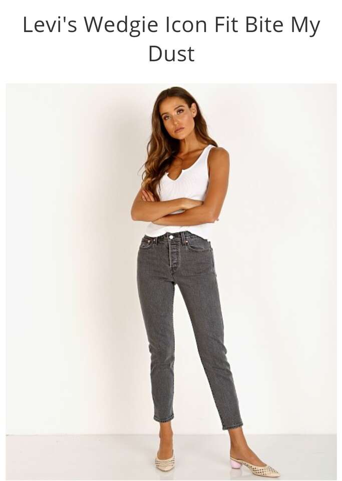 LEVI'S PREMIUM WEDGIE SZ 25 WATERLESS STONEWASH