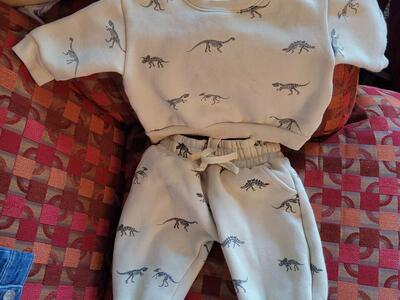 Dinosaur thick warm 18-24m LOOCSY BABY sweatsuit z