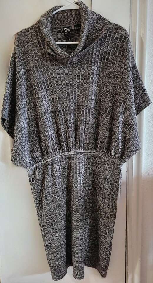 W by WORTH wool dress medium cowl neck loose fit