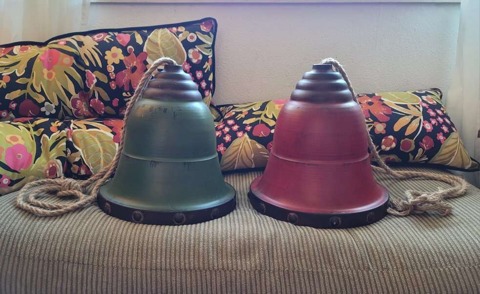 Christmas BELLS  13"x13" STACKABLE metal chime