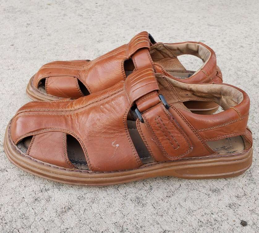 men's DELLI ALDO leather sandals