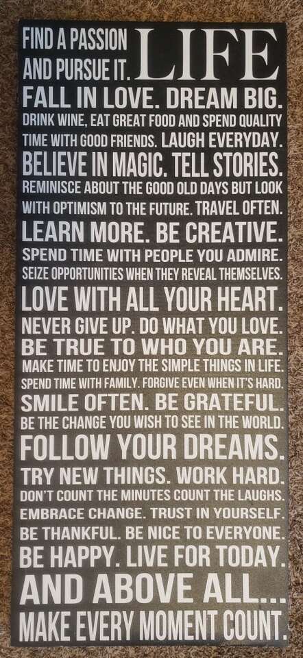 BED BATH & BEYOND WALL HANGING HOME DECOR SAYINGS