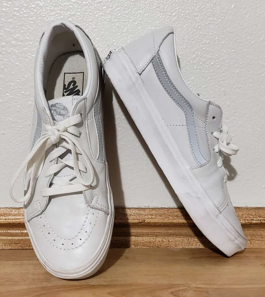Vans Sk8 Low Reflective True White Sneakers 9.5 11