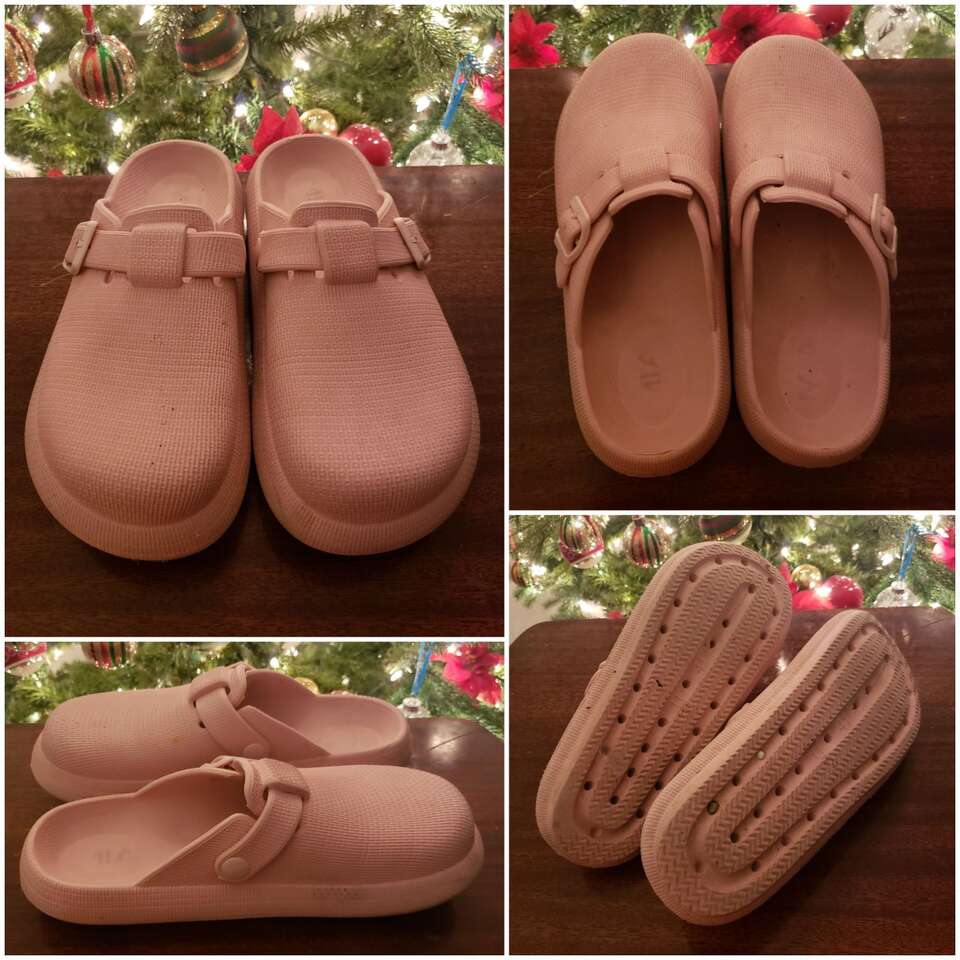PINK MIA SZ 10 NURSE SHOES CLOGS SLIP ONS