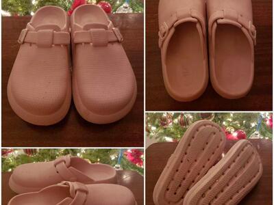 PINK MIA SZ 10 NURSE SHOES CLOGS SLIP ONS