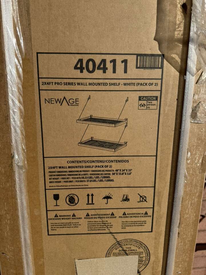 2Pro Series 2’ X 4’ Wall Mounted Steel Shelves