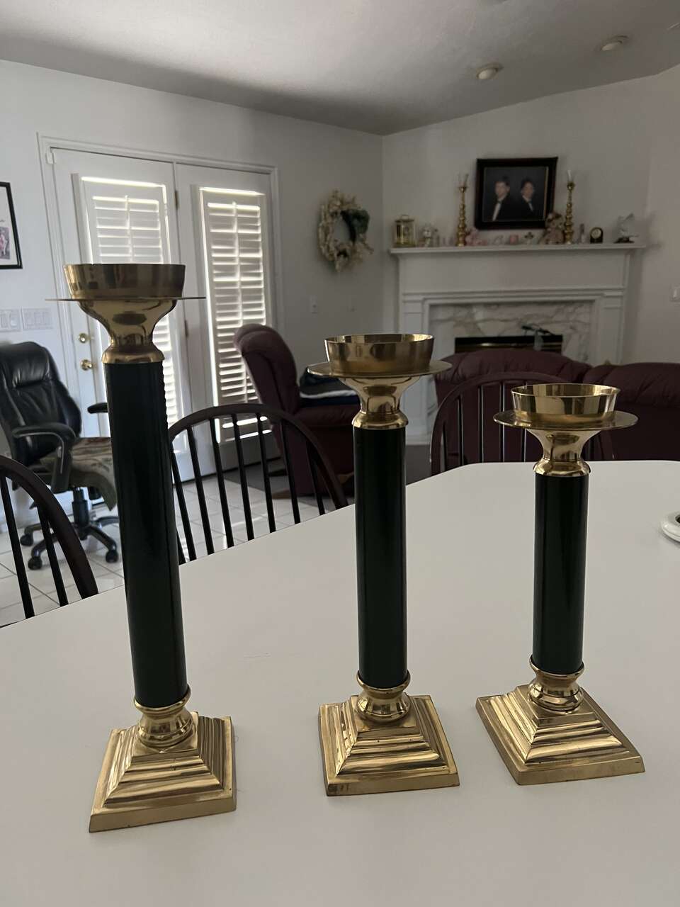 Brass Candle Holders Set of 3