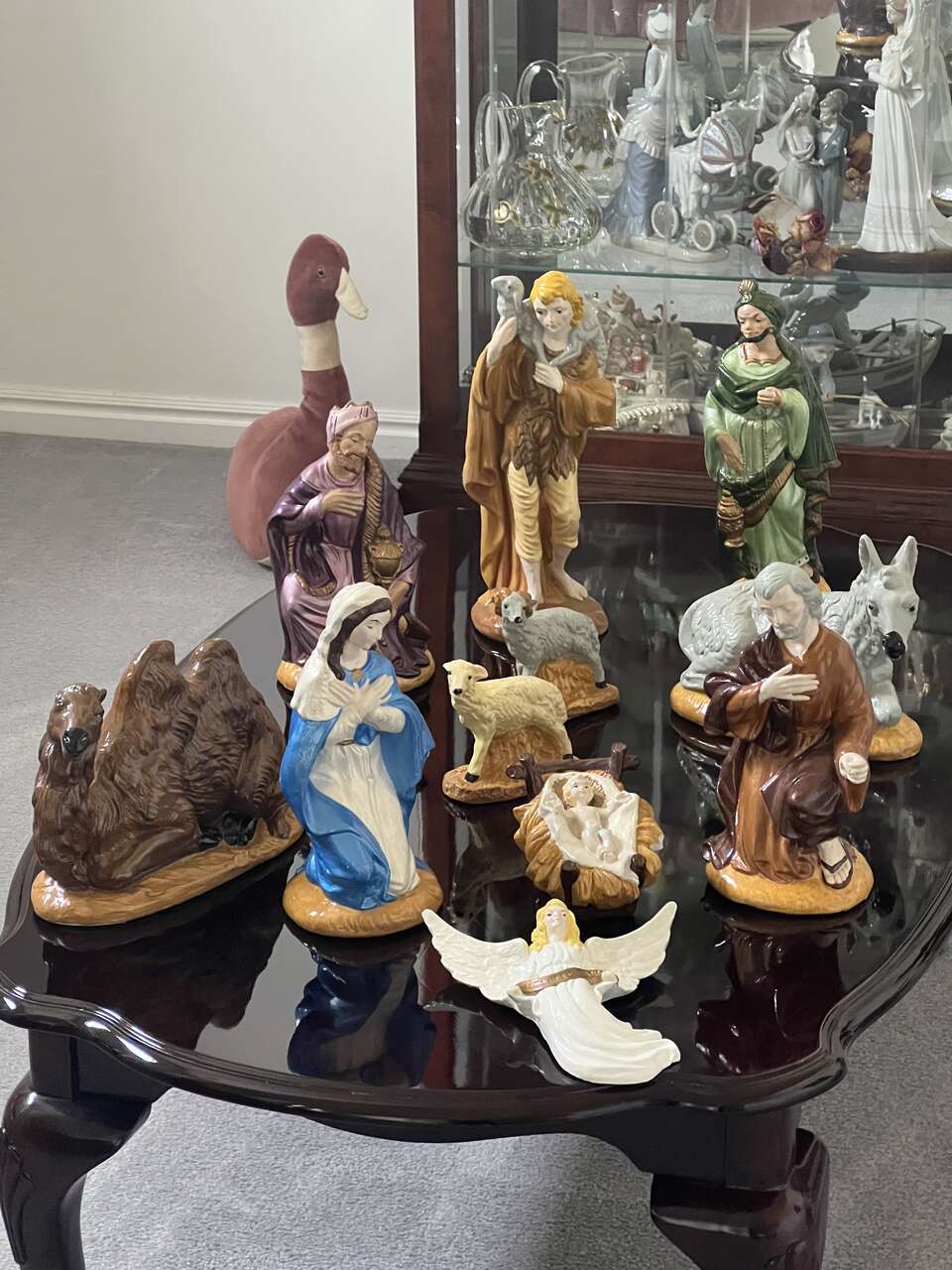 Large Hand Painted Nativity 11 Piece Set