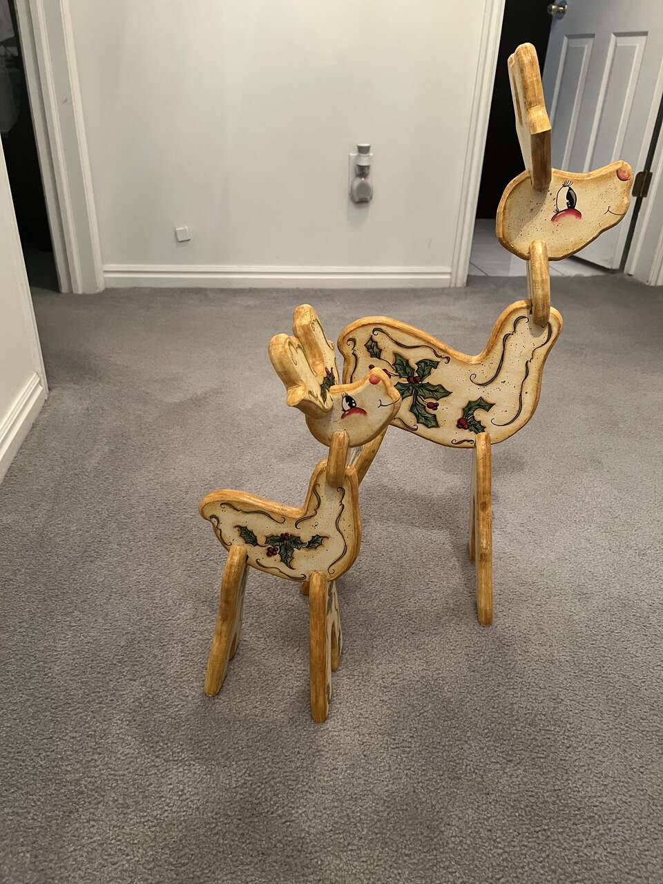 Christmas Mama Reindeer and Baby