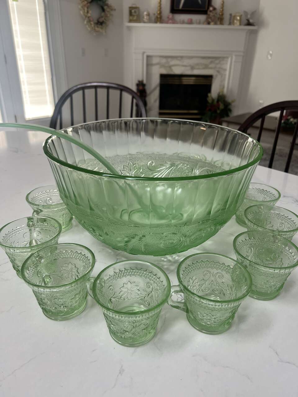 Tiara Chantilly Large Punch Bowl Set