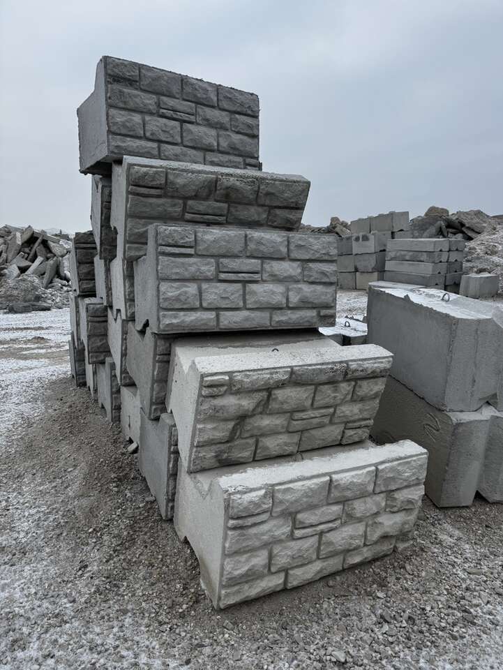 Blemished Concrete Retaining Wall Blocks