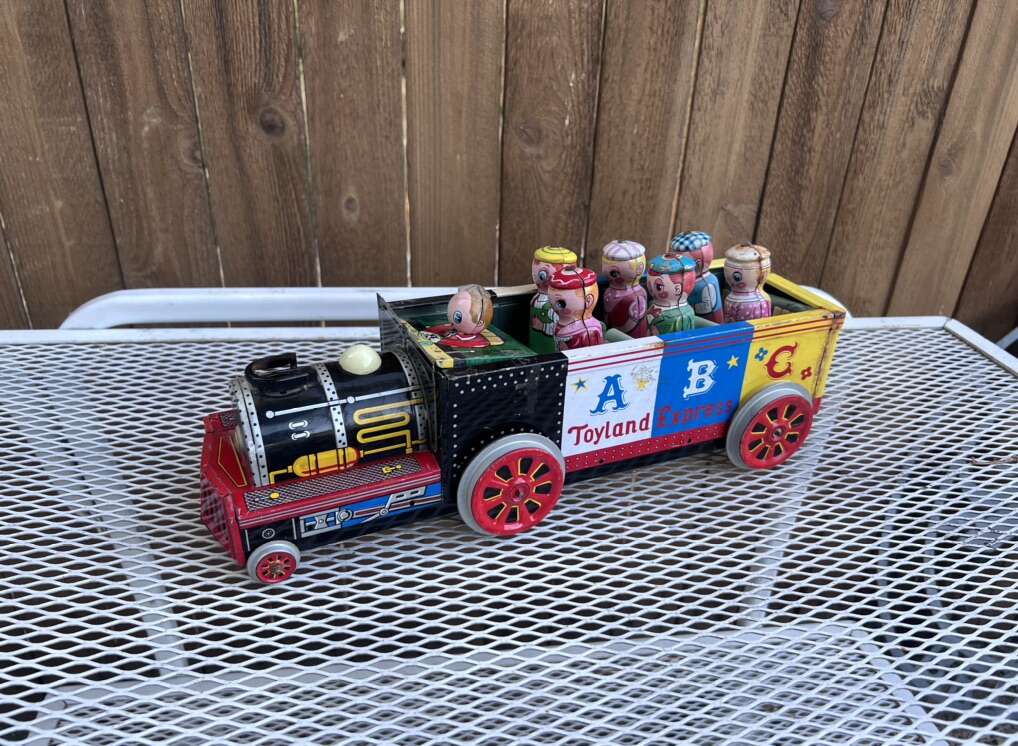 Vintage Japan Tin Train Modern Toy Toyland